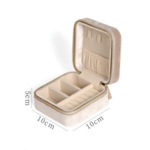 Velvet Travel Jewellery Box, Zip