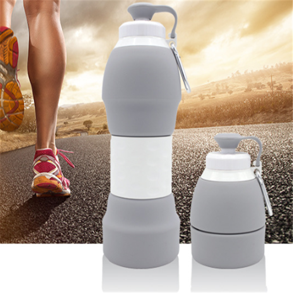Silicone Folding Water Bottle, 580 ml - Image 2