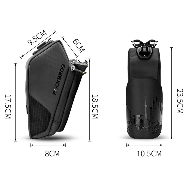 Bike Saddle Bag with Bottle Holder detail 1
