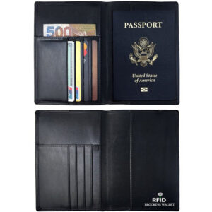 RFID Blocking Passport Holder, Leather Case