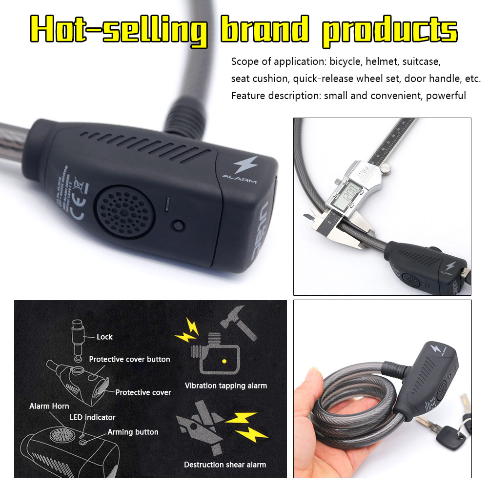 Alarm Cable Lock for Luggage, Bike and More detail 5