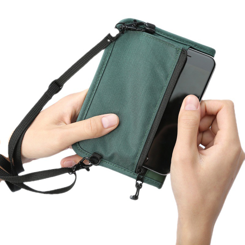 Crossbody Passport Holder with Strap detail 1