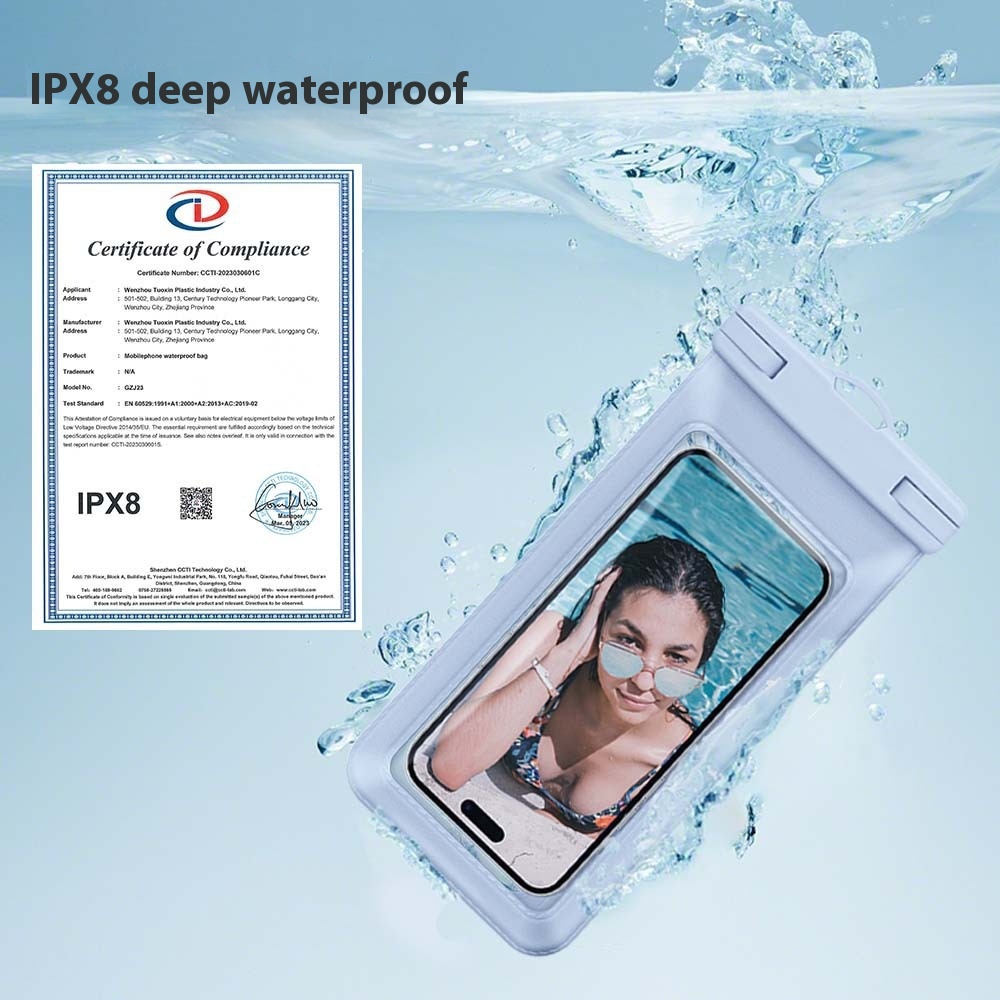 Waterproof Phone Pouch, Clear, Universal Size detail 2