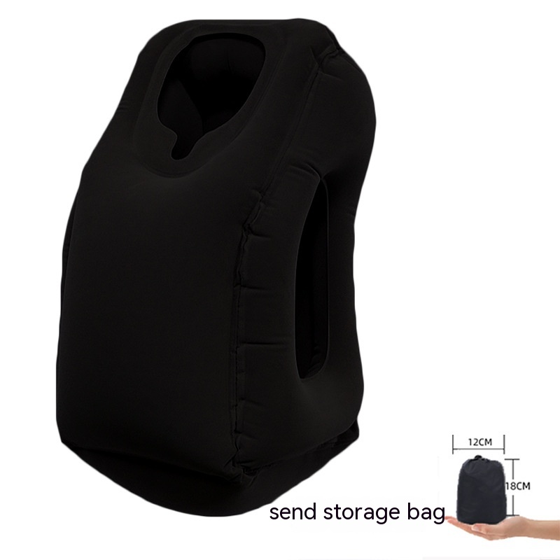 Inflatable Travel Pillow, Lean-Forward Support - Image 4