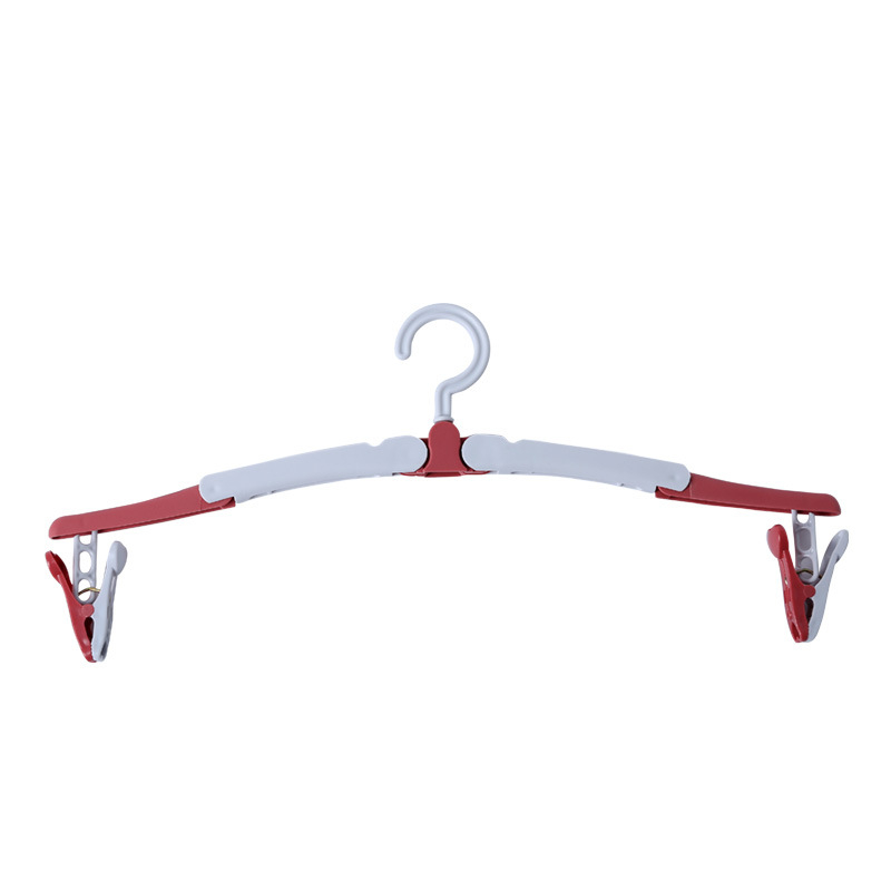 Folding Travel Hanger with Clips, 5 Pack